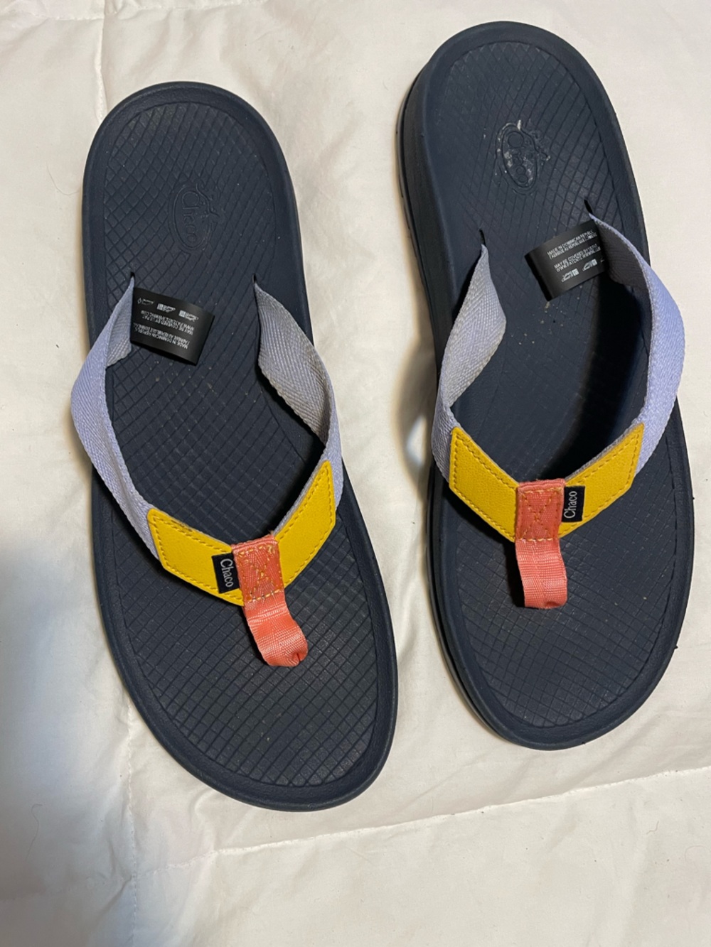 Chaco Lowdown Flip Flops Lavender coral Sz 8